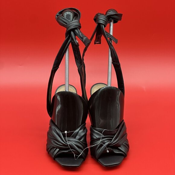 Sam Edelman Lenora Black Twisted Leather Stiletto Sandals Women's Size 5.5M - Picture 4 of 12